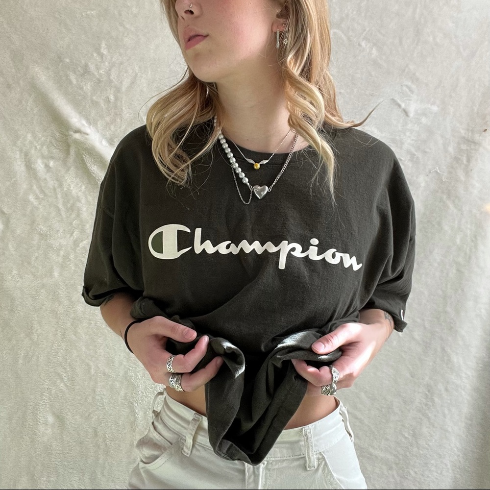 Forest green champion t-shirt